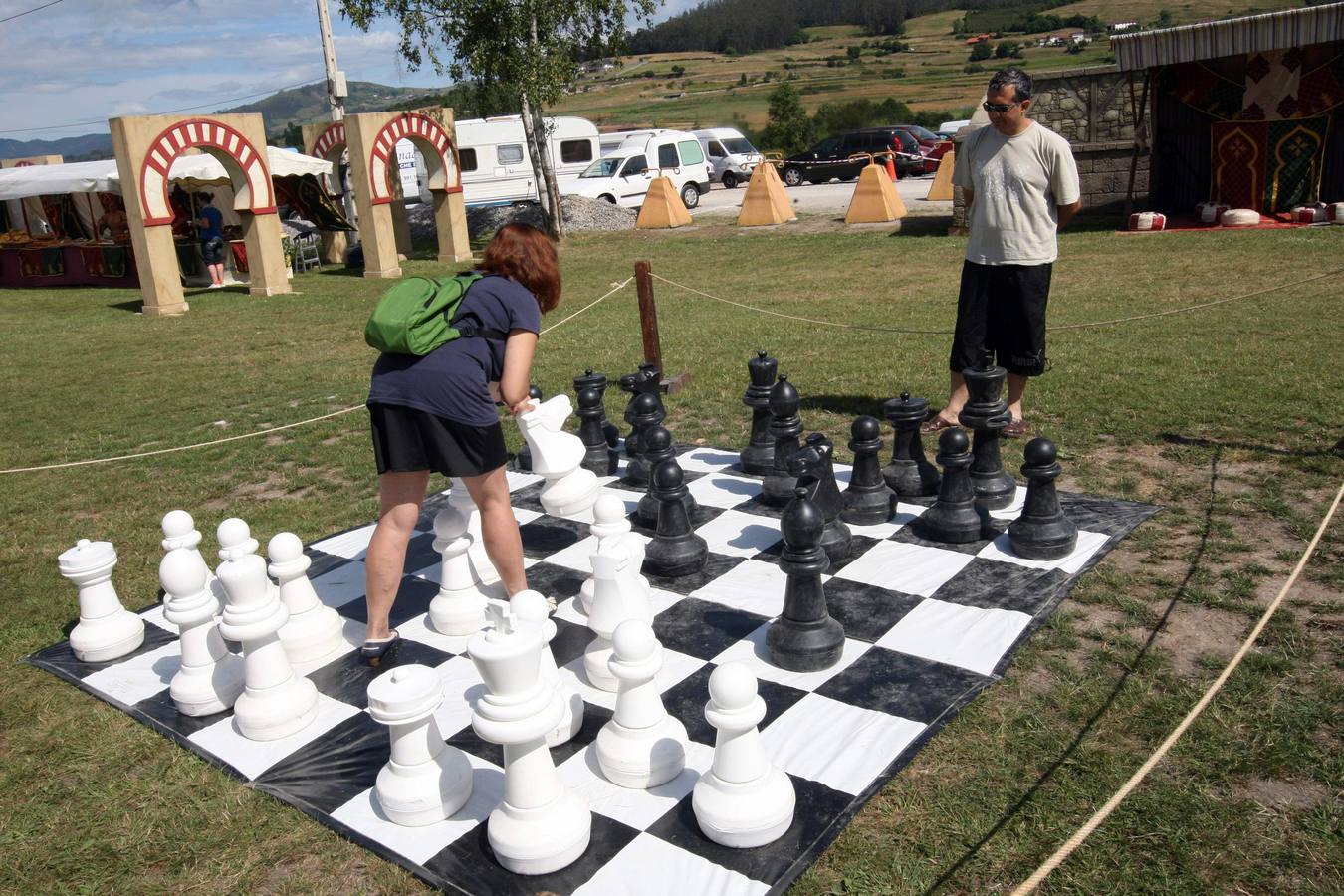 Mercado de la fiesta de Los Exconxuraos en Llanera