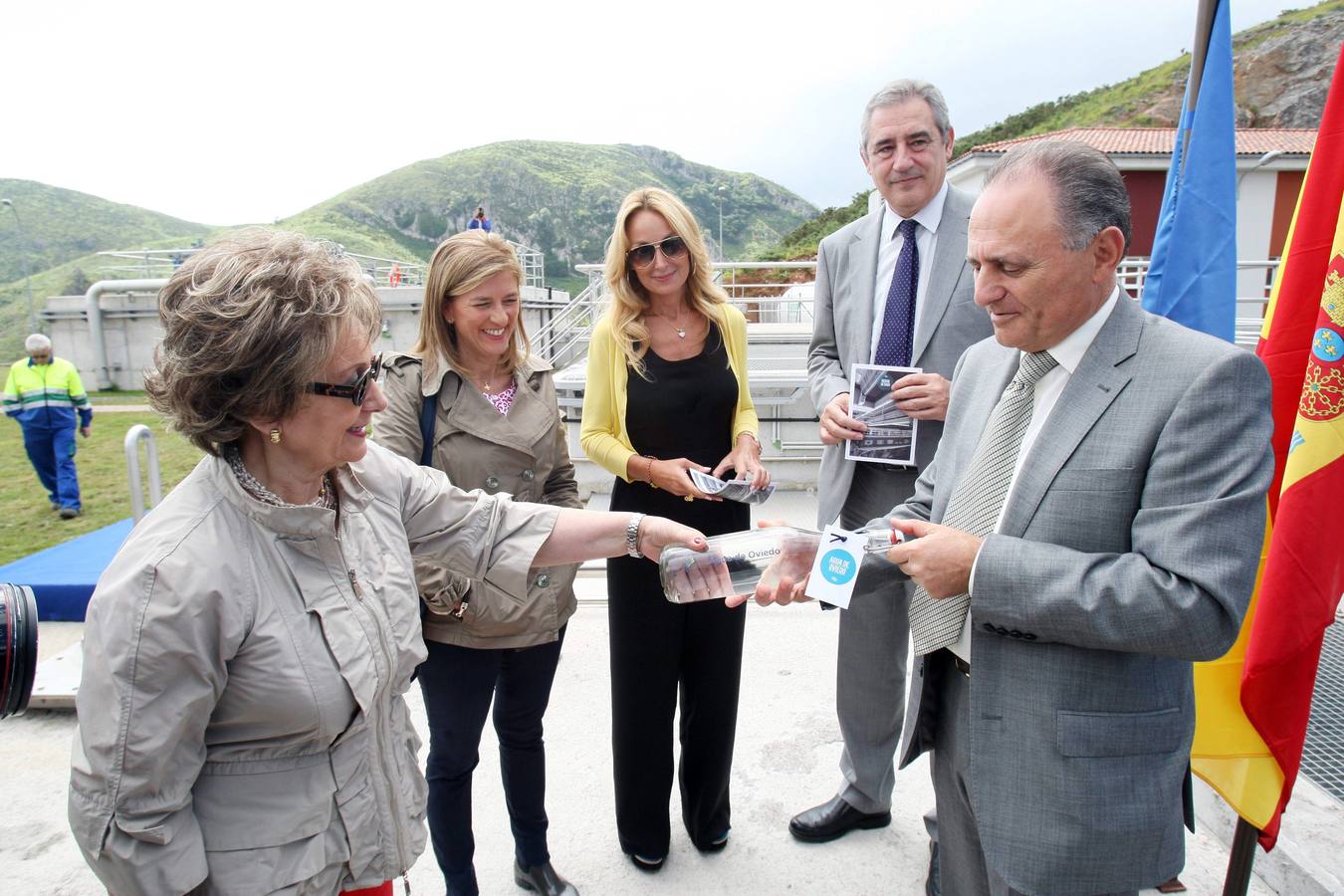 Inauguración de la planta de agua de Cabornio en Oviedo