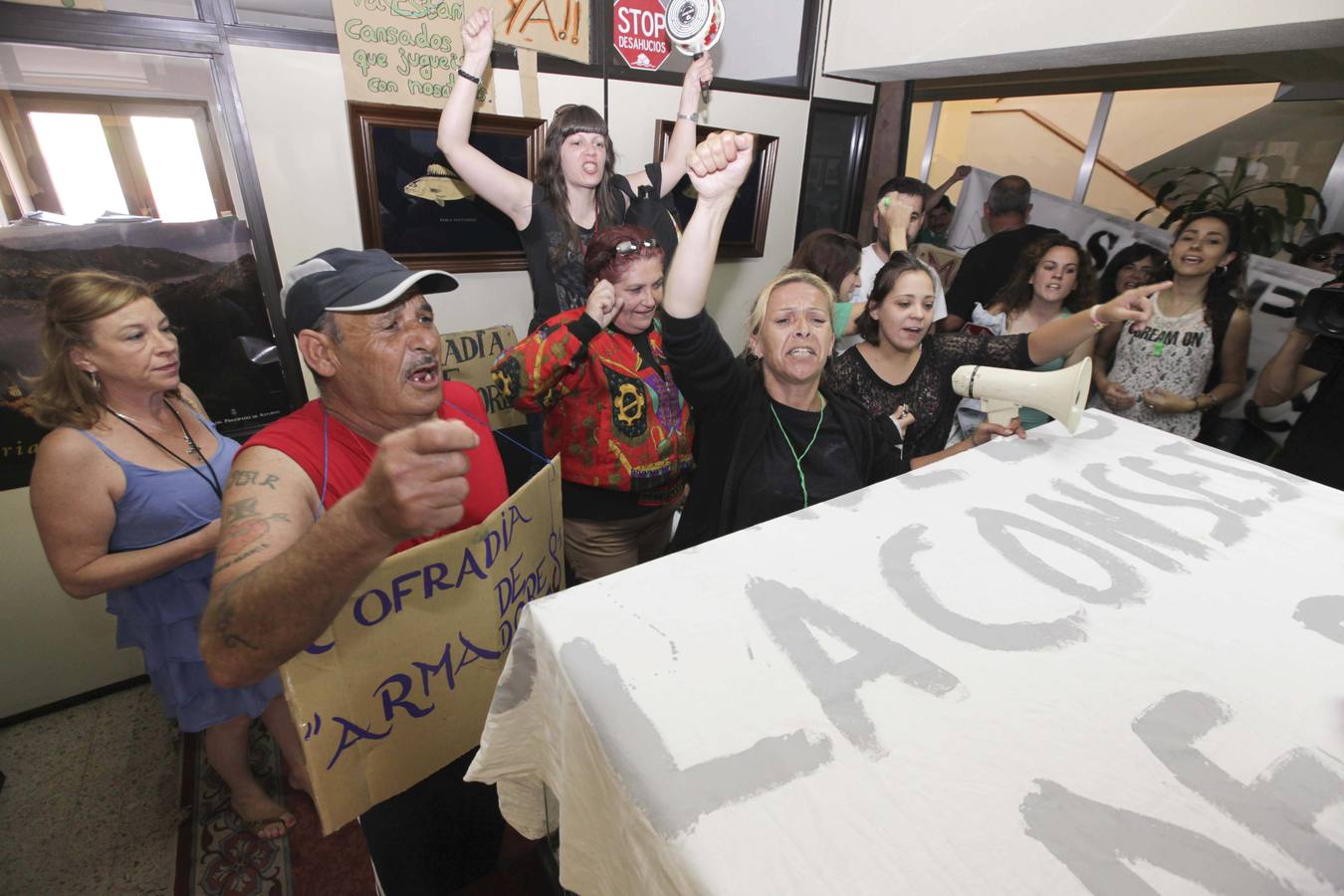 La manifestación de los vecinos de El Nodo, en imágenes