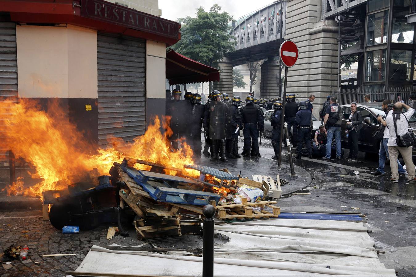 Disturbios en París en una protesta a favor de Palestina