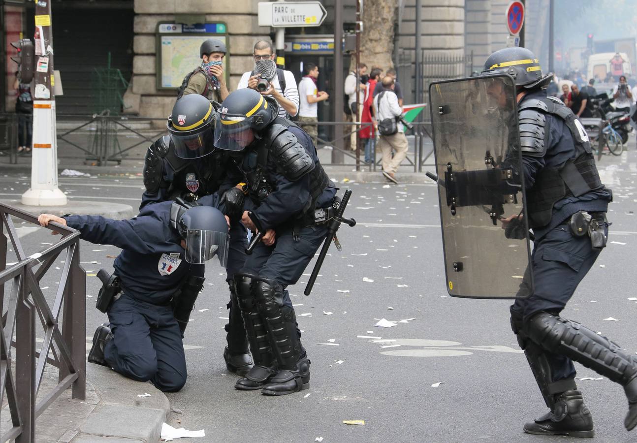 Disturbios en París en una protesta a favor de Palestina