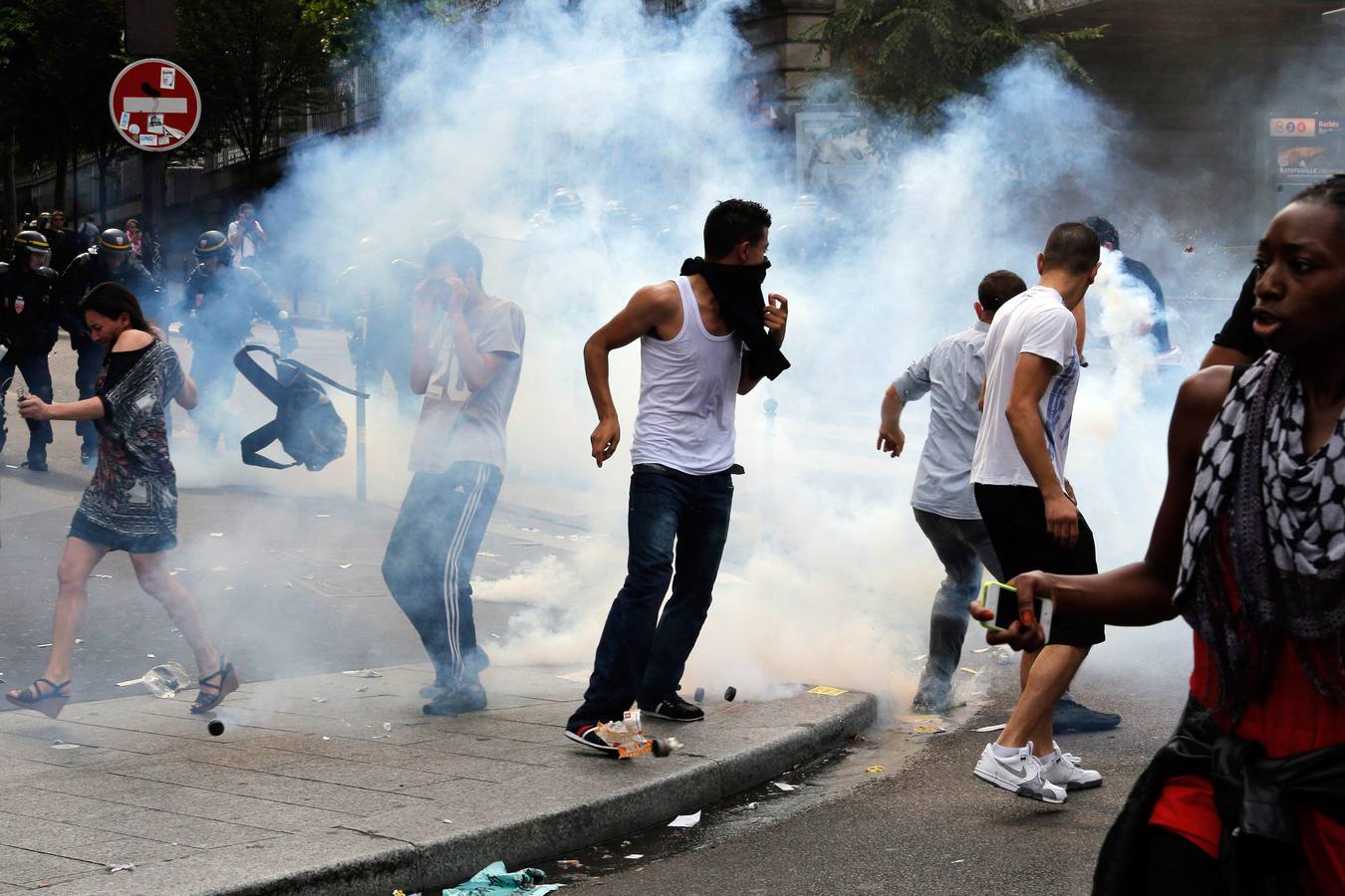 Disturbios en París en una protesta a favor de Palestina