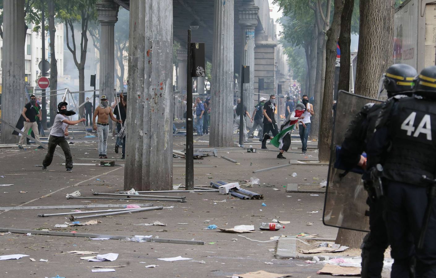 Disturbios en París en una protesta a favor de Palestina