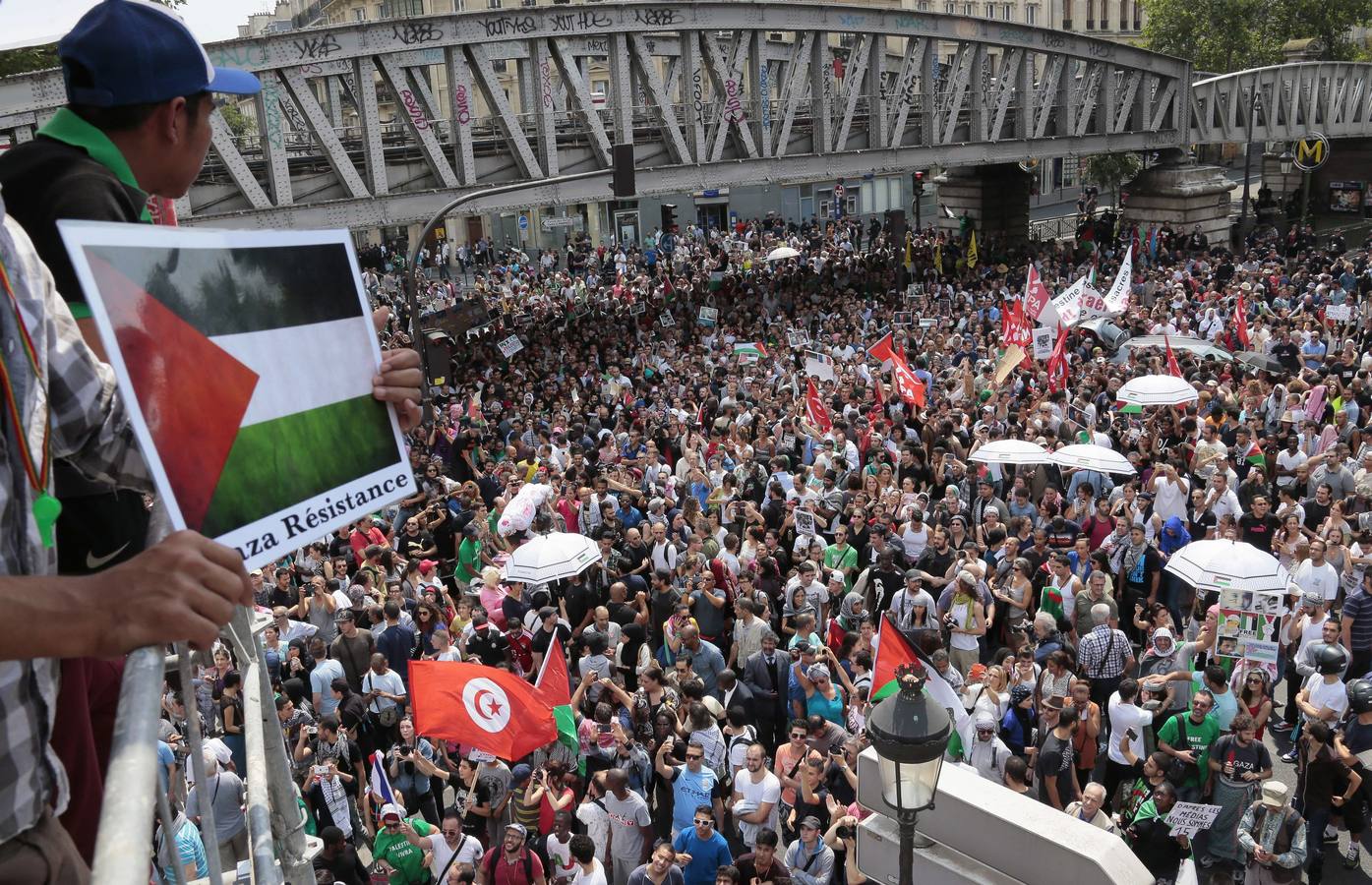 Disturbios en París en una protesta a favor de Palestina