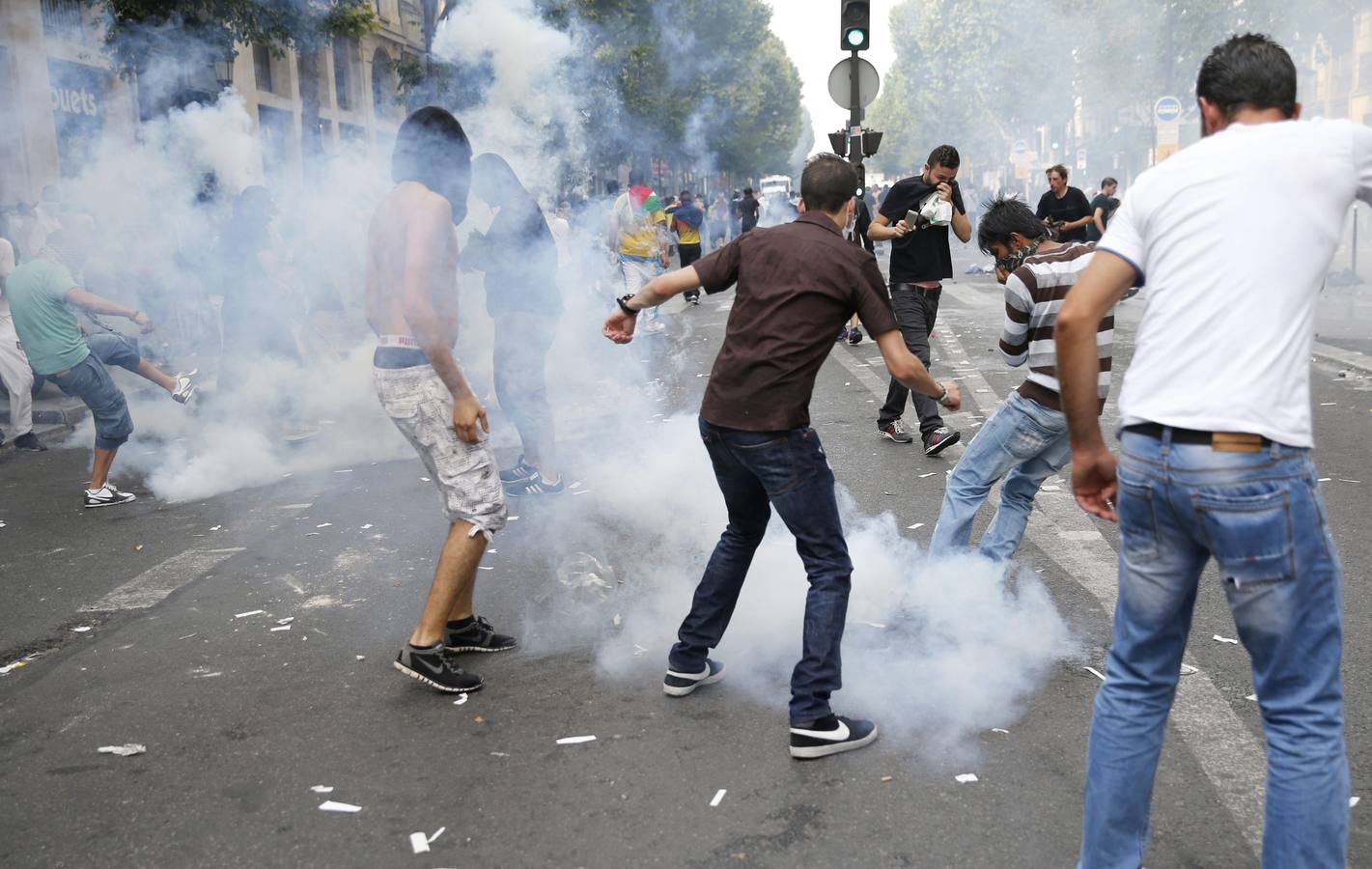 Disturbios en París en una protesta a favor de Palestina