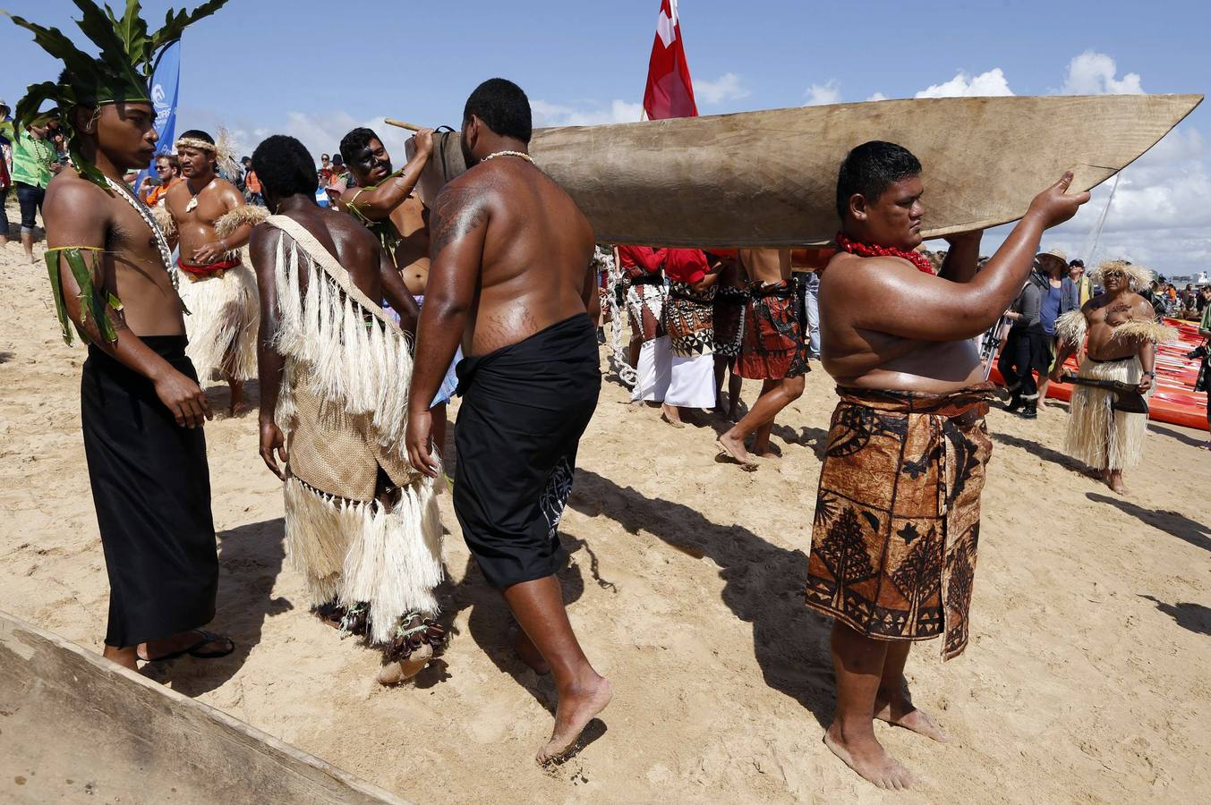 Pobladores isleños del Pacífico protestan contra calentamiento global