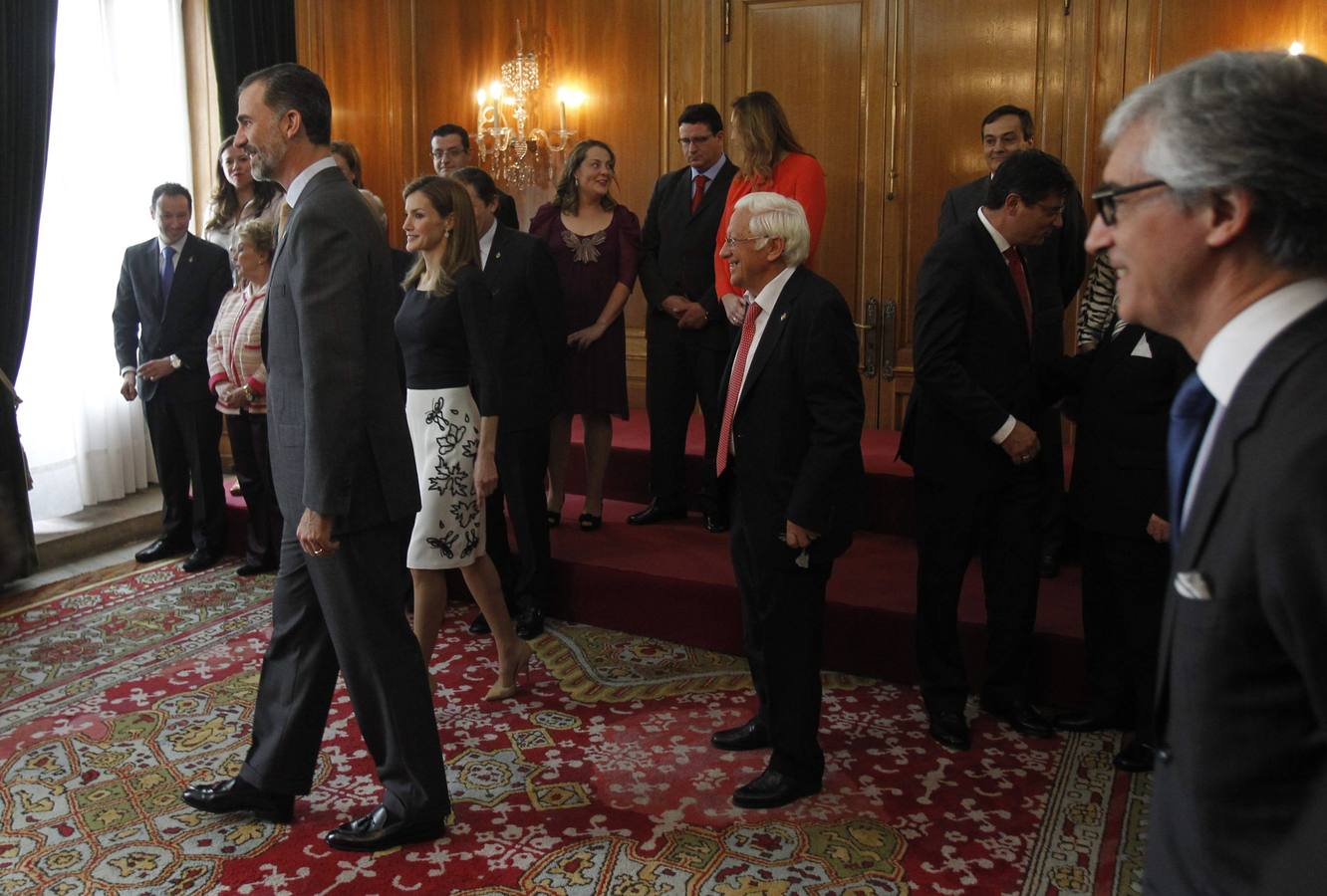 Audiencia de los Reyes con los galardonados con las Medallas de Asturias y los Premios Fin de Carrera