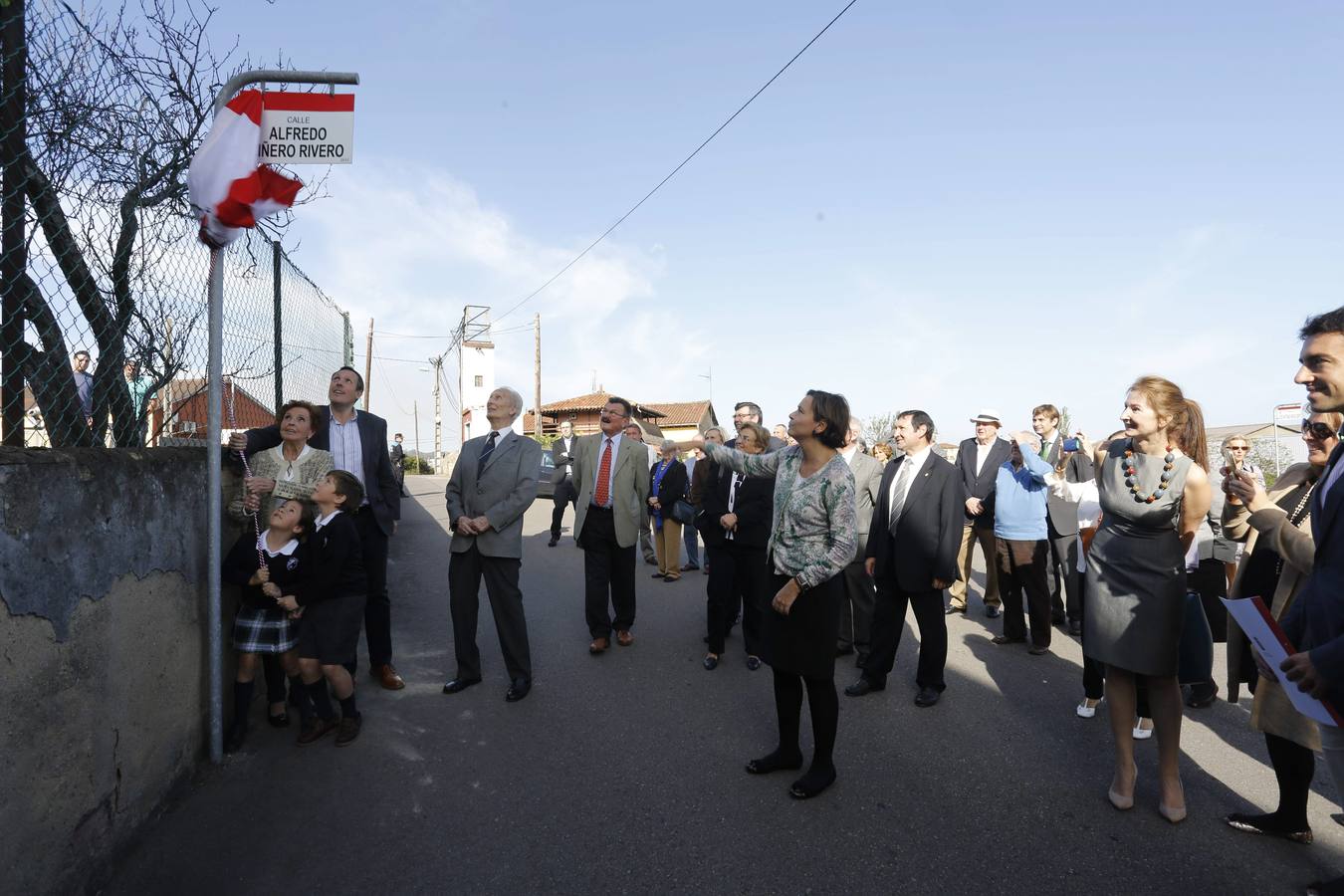 Inauguración de la calle Alfredo Liñero, en Gijón