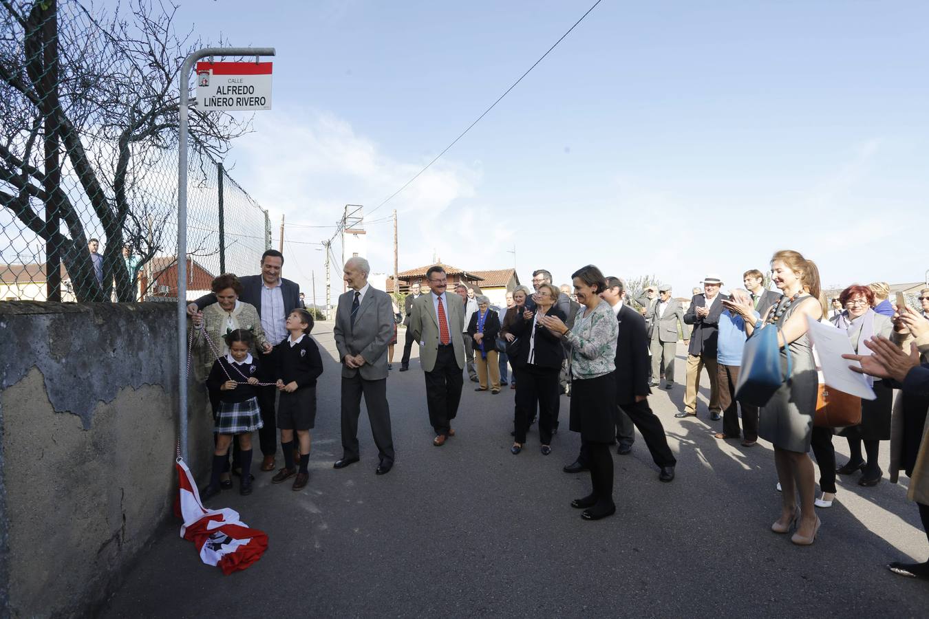 Inauguración de la calle Alfredo Liñero, en Gijón