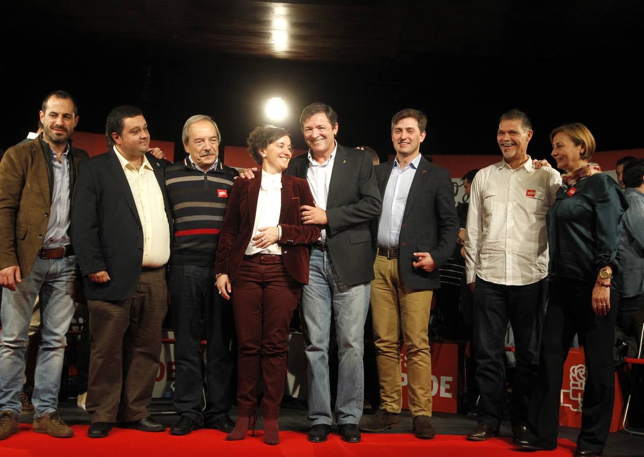 El inicio de la precampaña del PSOE en Asturias, en imágenes