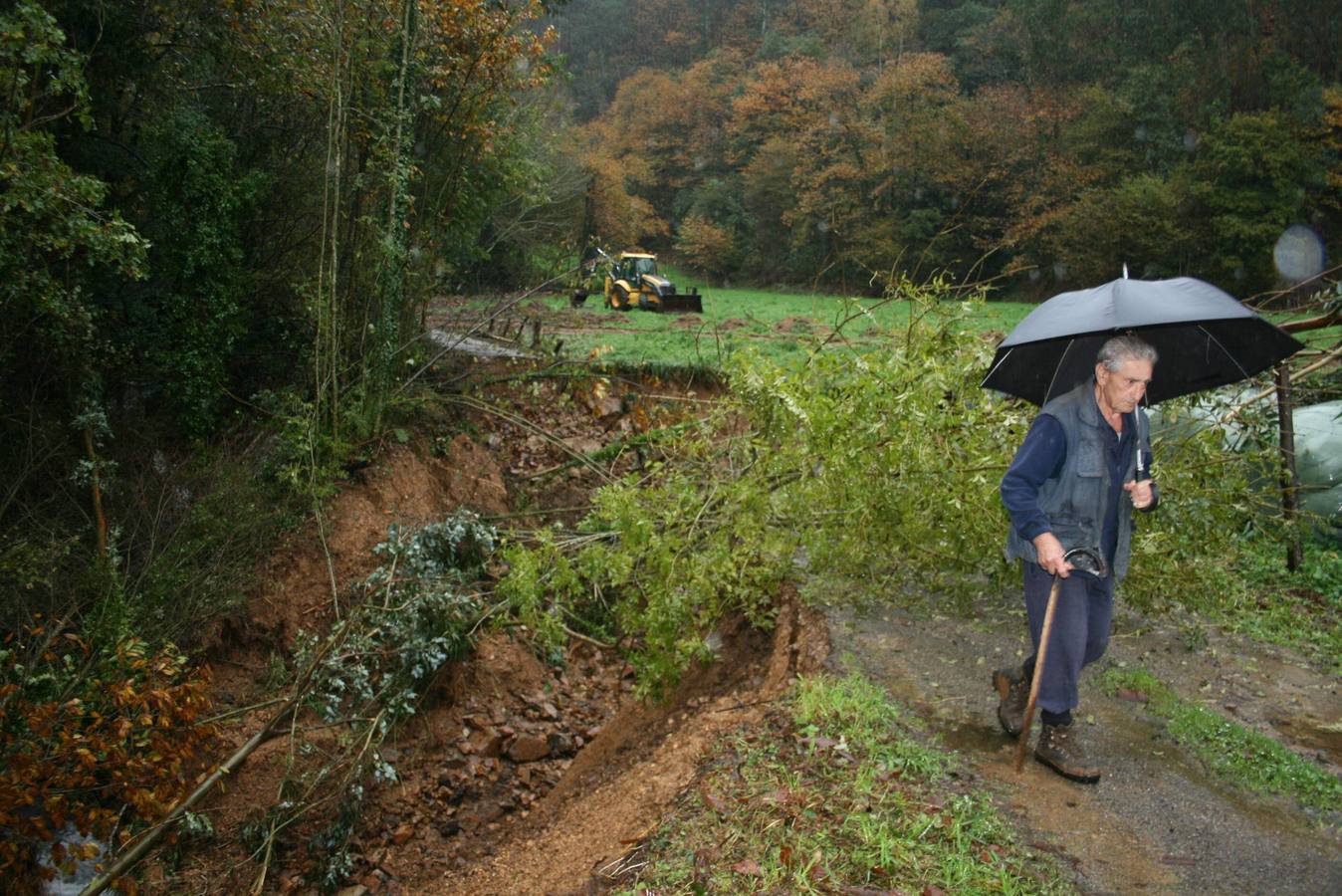 Los daños de las lluvias en el Occidente asturiano