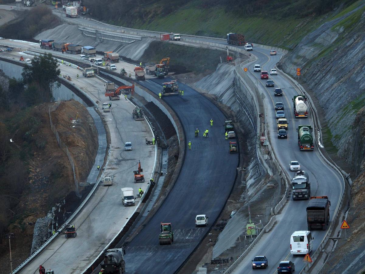 Últimas obras de la autovía en Asturias