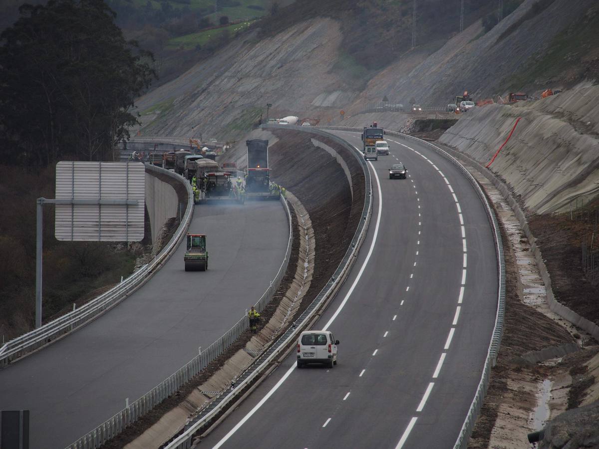 Últimas obras de la autovía en Asturias