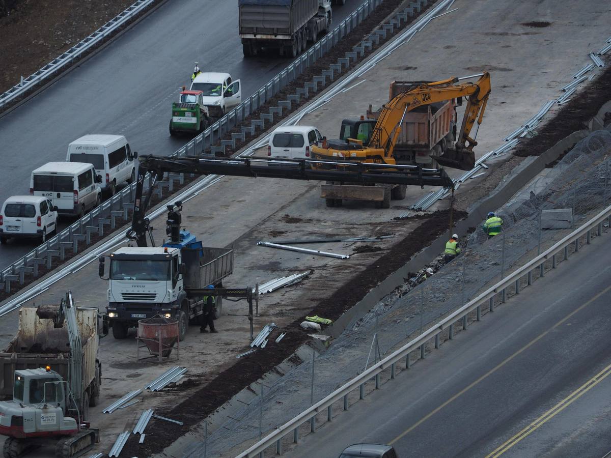 Las imágenes de las últimas obras en la Autovía del Cantábrico