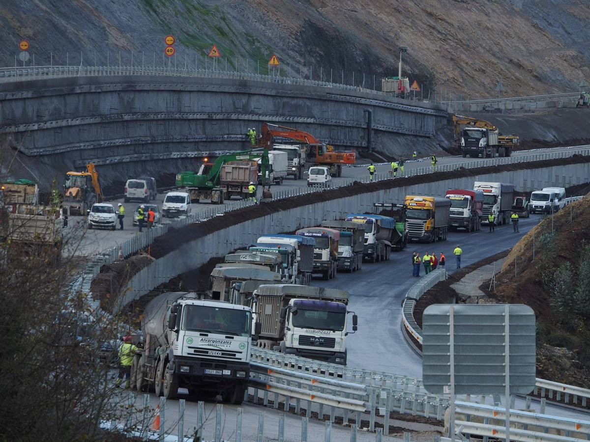 Las imágenes de las últimas obras en la Autovía del Cantábrico