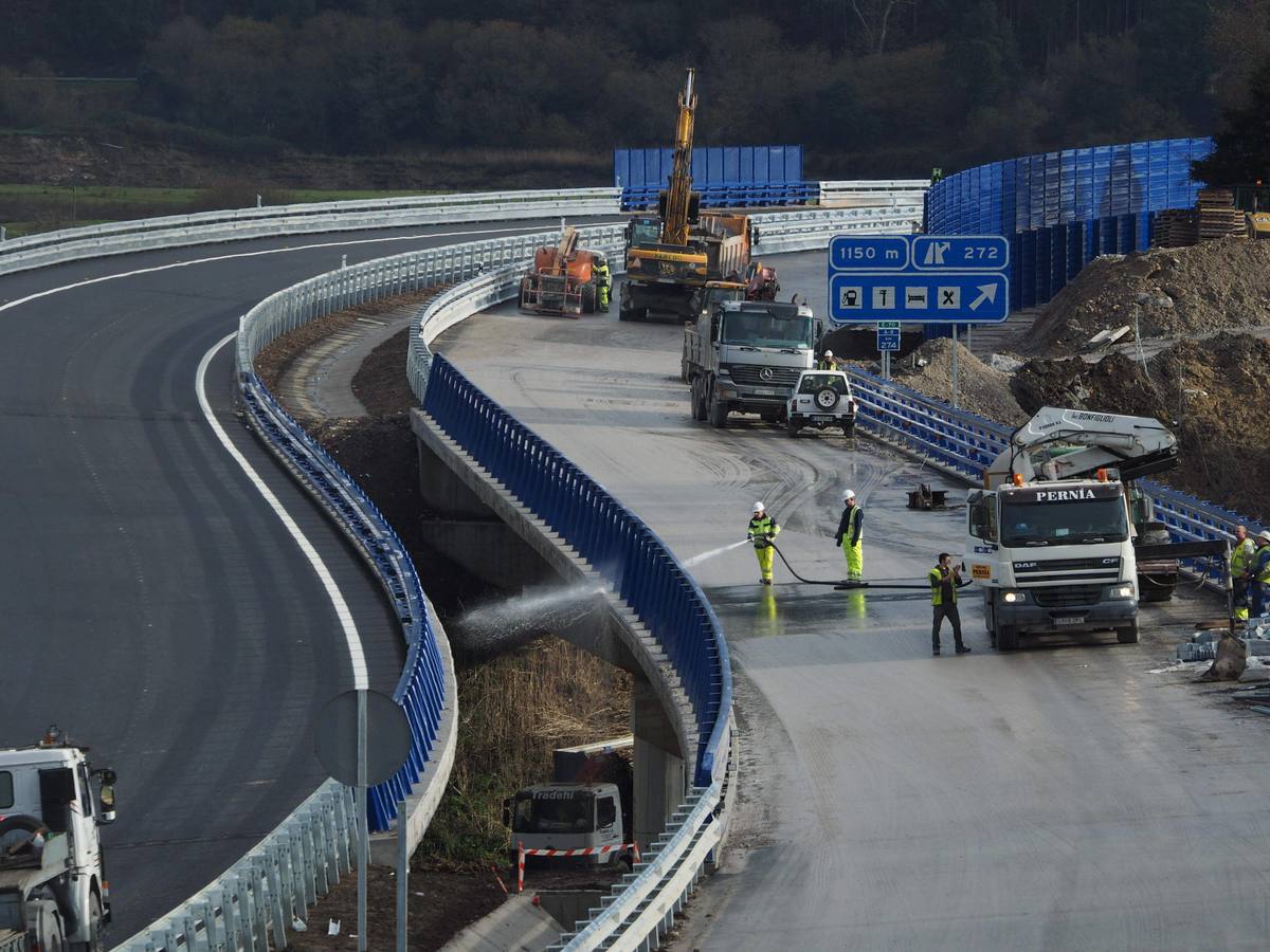 Las imágenes de las últimas obras en la Autovía del Cantábrico