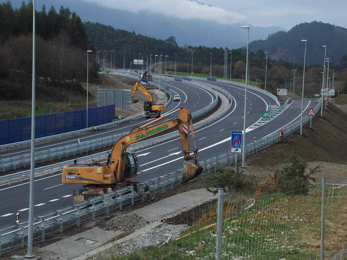 Las imágenes de las últimas obras en la Autovía del Cantábrico