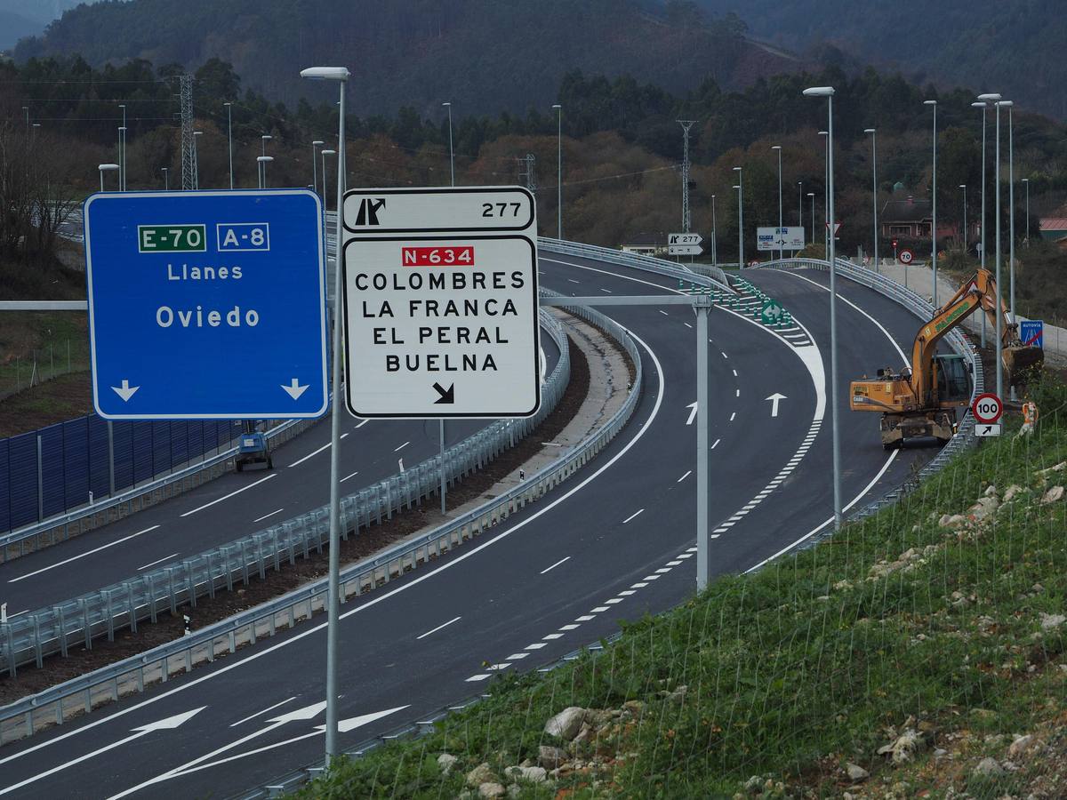 Las imágenes de las últimas obras en la Autovía del Cantábrico