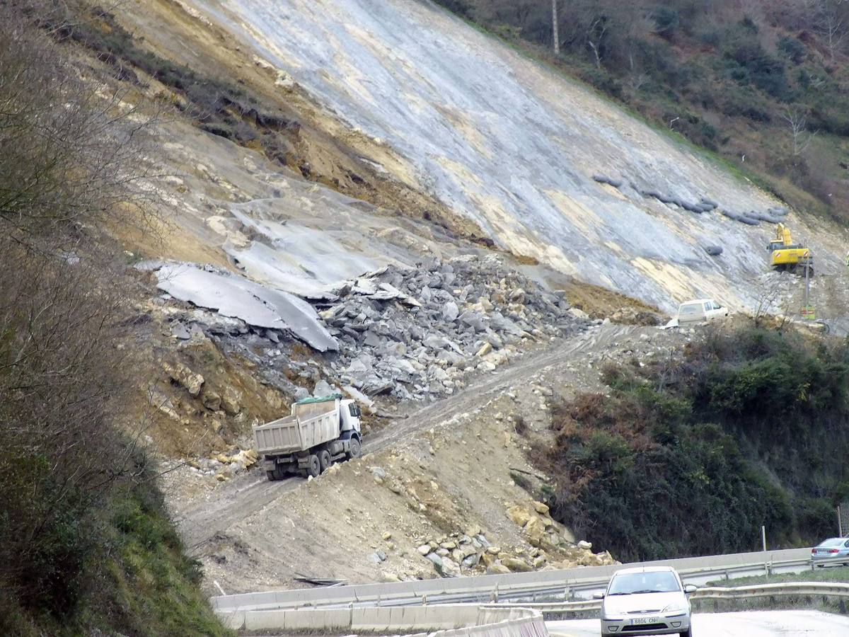 Las imágenes de las últimas obras en la Autovía del Cantábrico