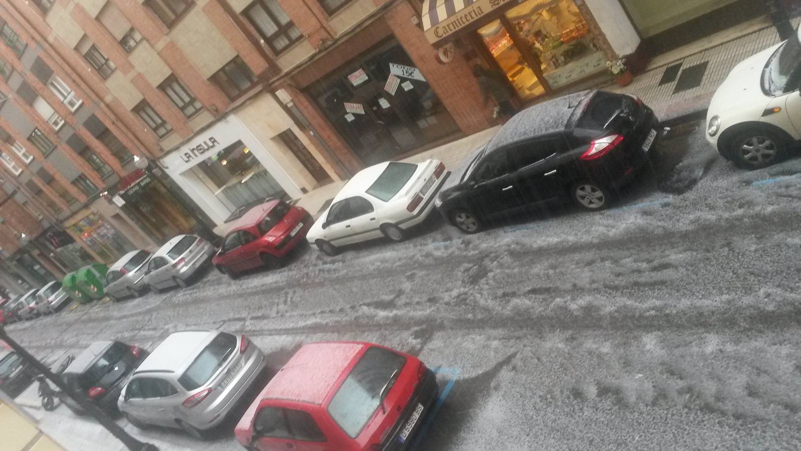 El granizo en Gijón