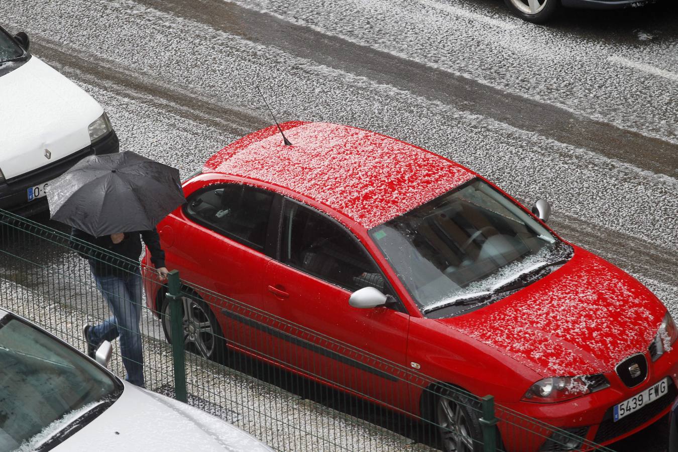 El granizo en Gijón