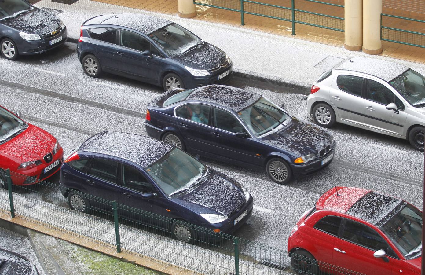 El granizo en Gijón