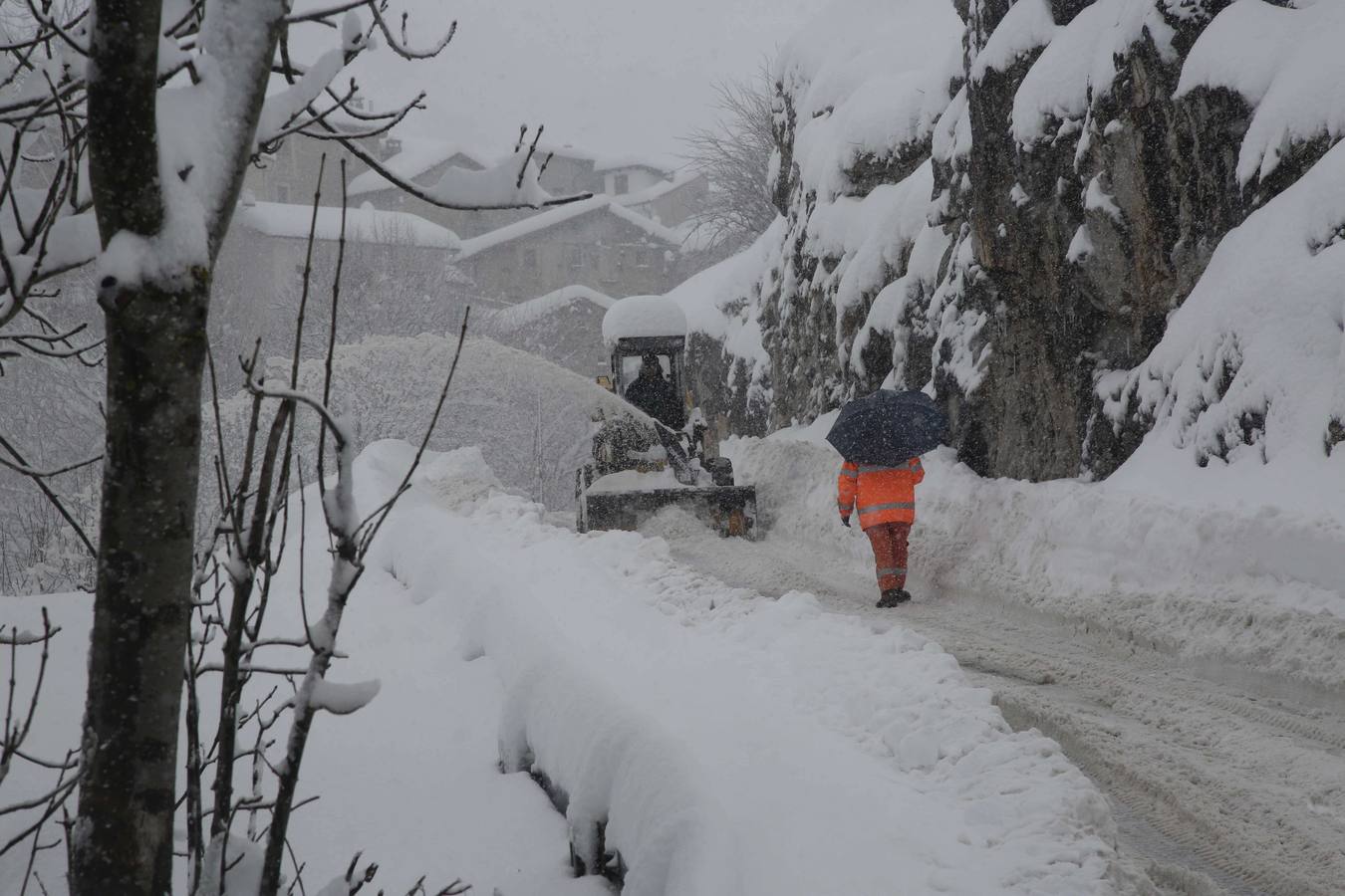 Espectacular nevada en Sotres