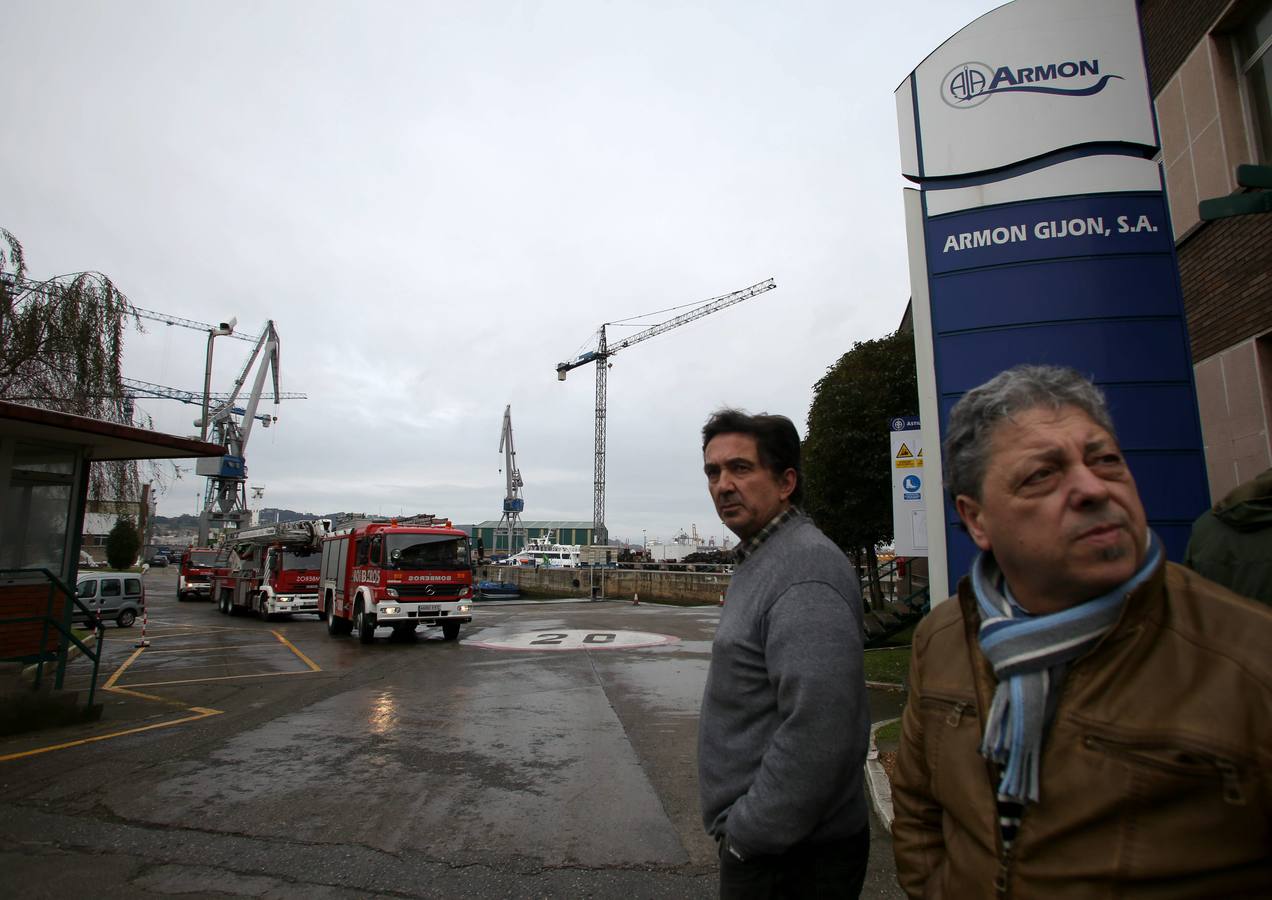 Fallece un trabajador en el Astillero Armón de Gijón