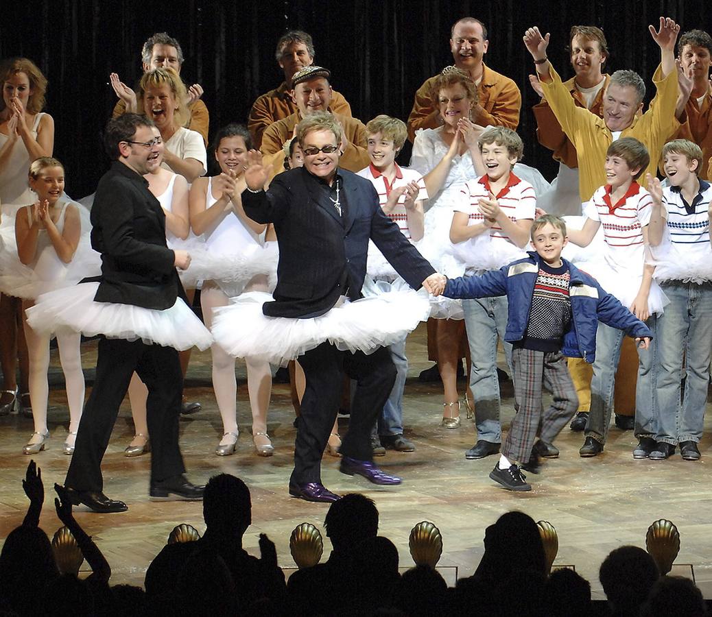 Durante la presentación del musical Billy Elliot.