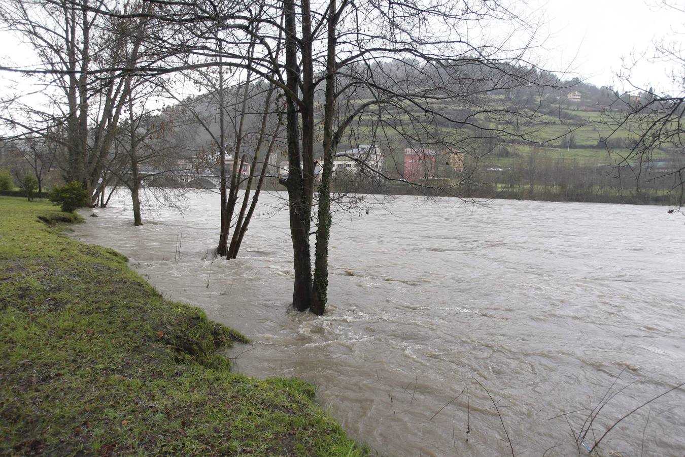 Sábado de granizo y viento en Oviedo