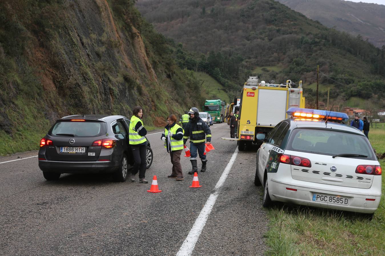 Espectacular accidente en Salas