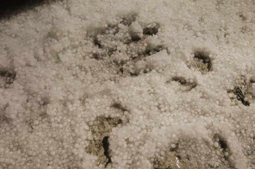 Granizo en Oviedo.