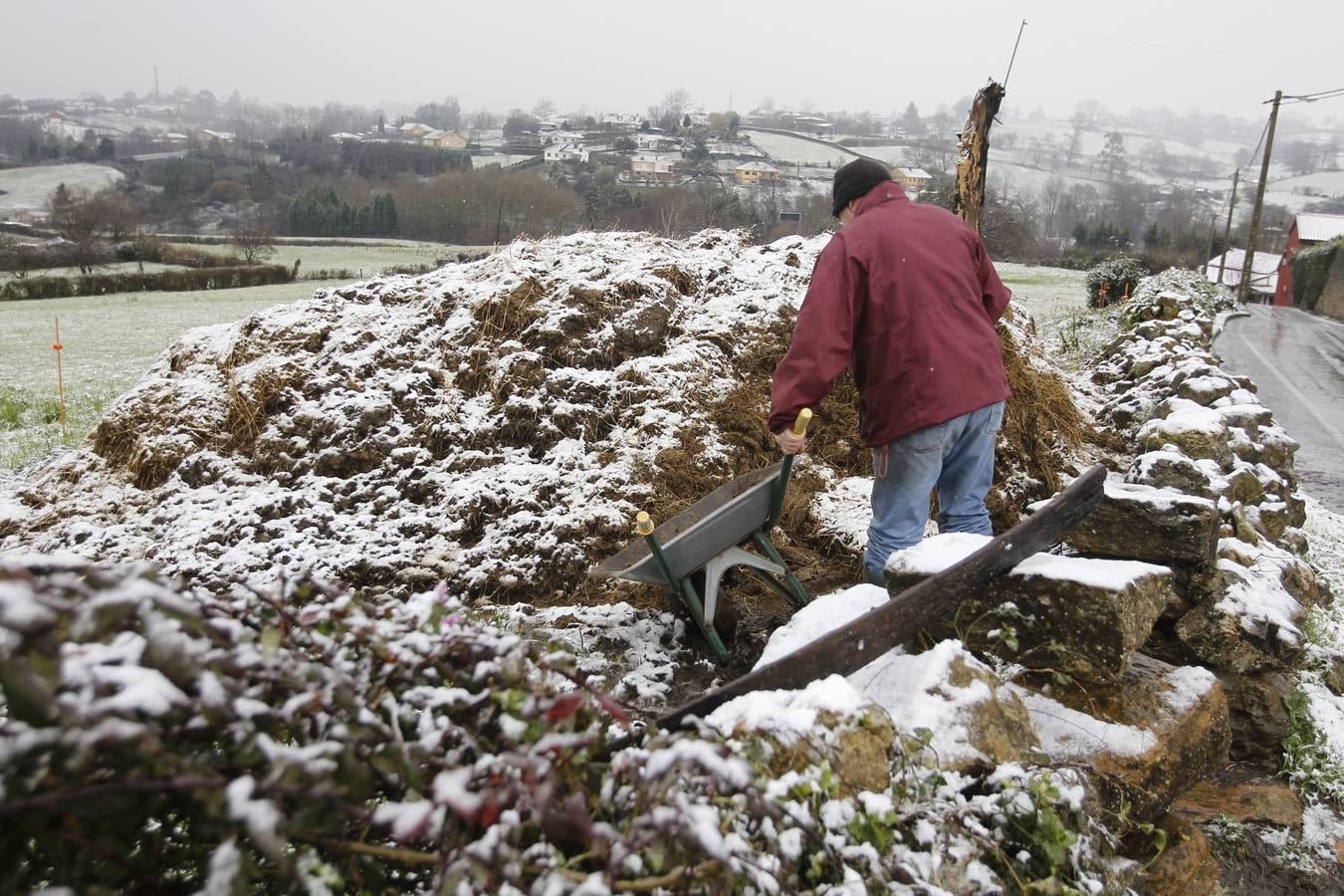 La nieve cubre en Oviedo