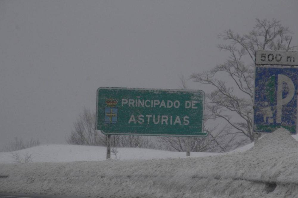 La comunicación entre Asturias y la meseta se vio dificultada por el temporal