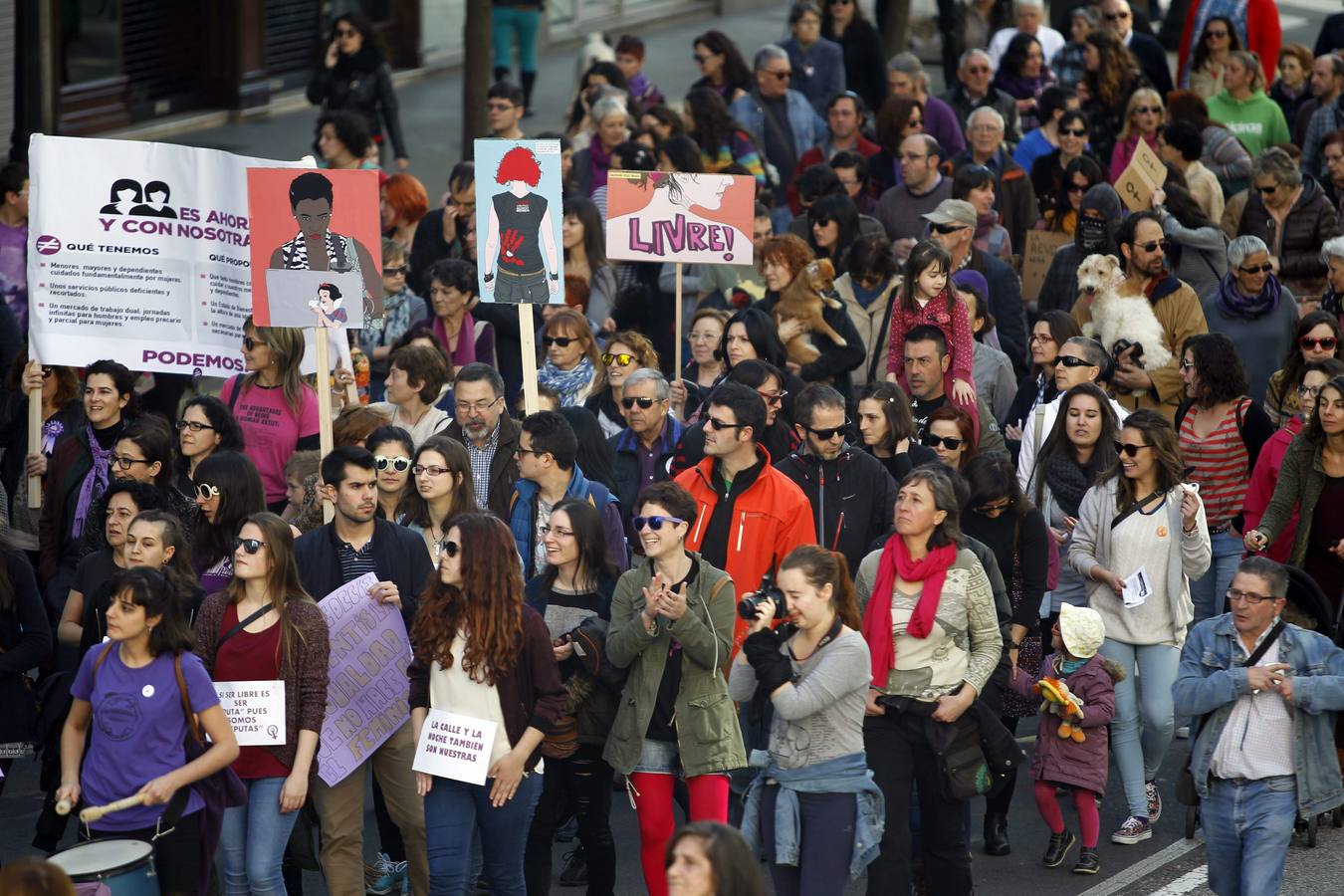 Manifestación del Día de la Mujer en Gijón