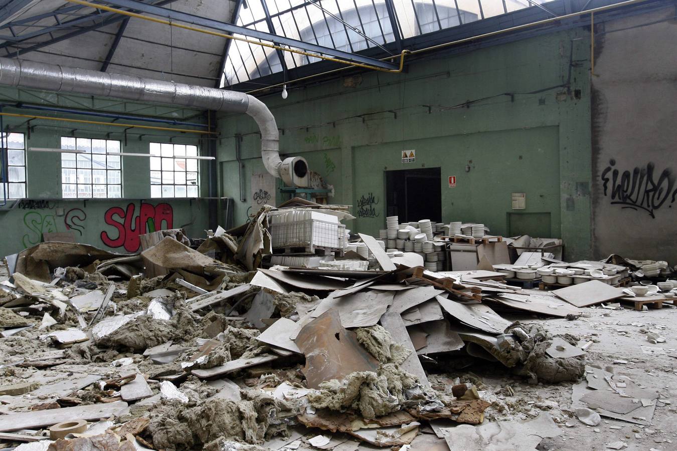 Las ruinas de la fábrica de loza de San Claudio