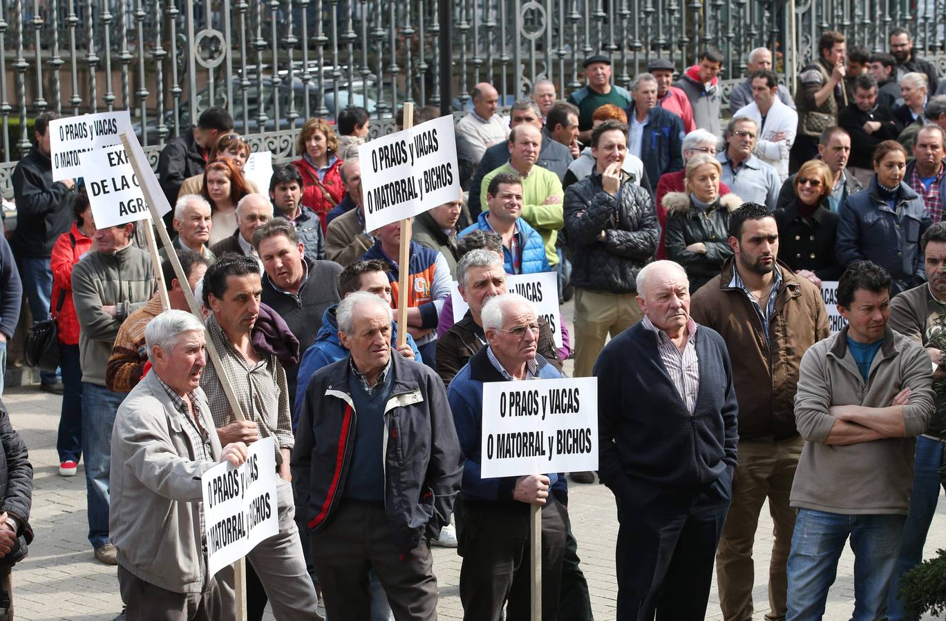 Los ganaderos se manifiestan contra las políticas del Principado