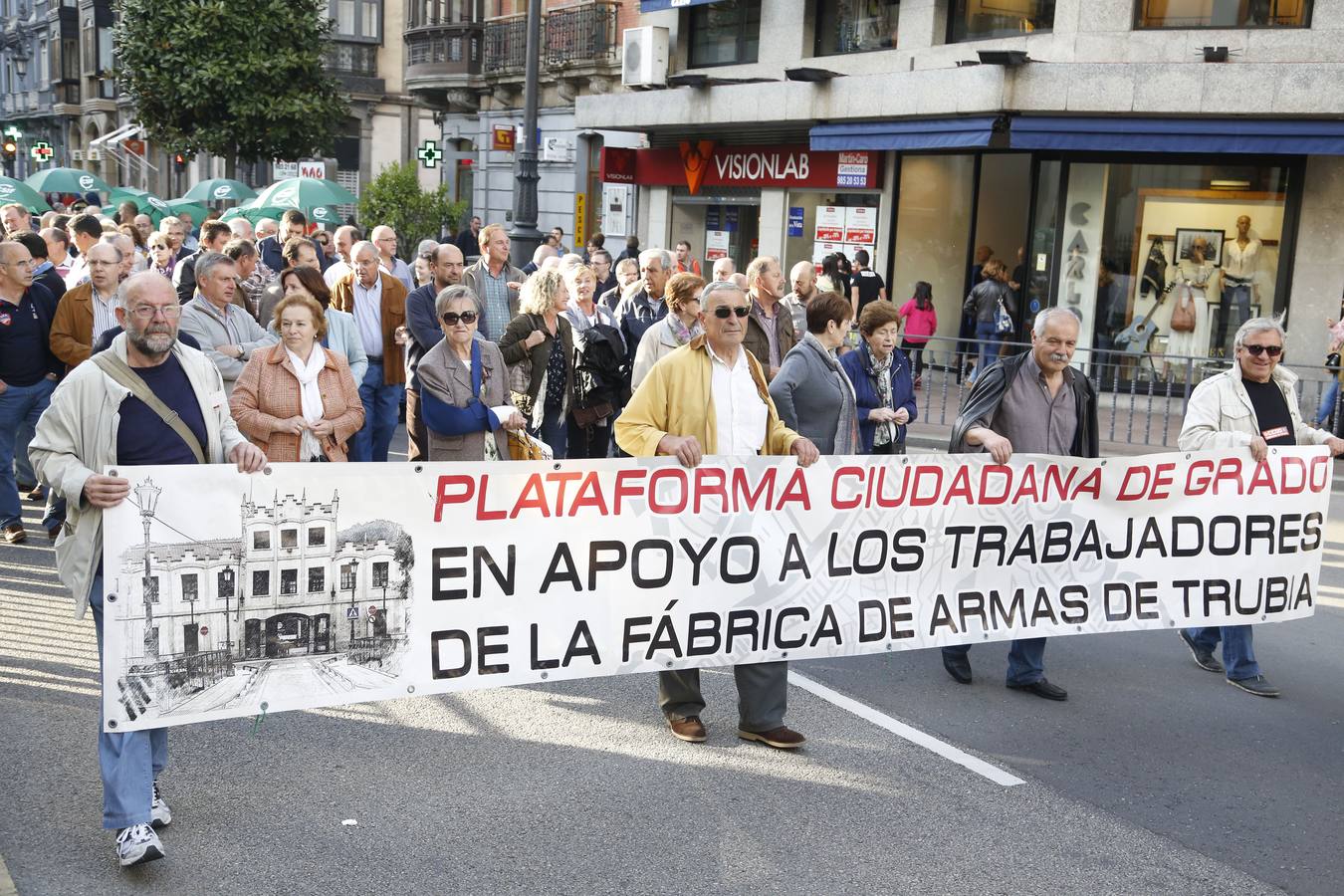 Manifestación en Oviedo por los despedidos de Santa Bárbara