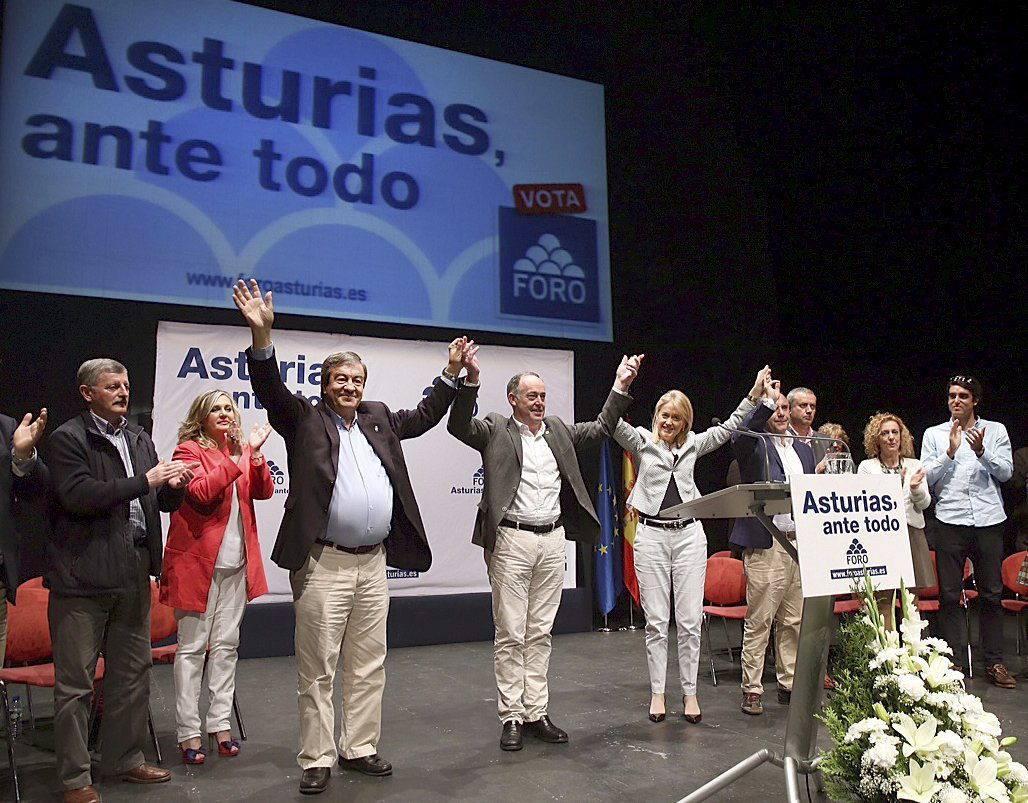 Actos de cierre de campaña electoral de los partidos en Asturias