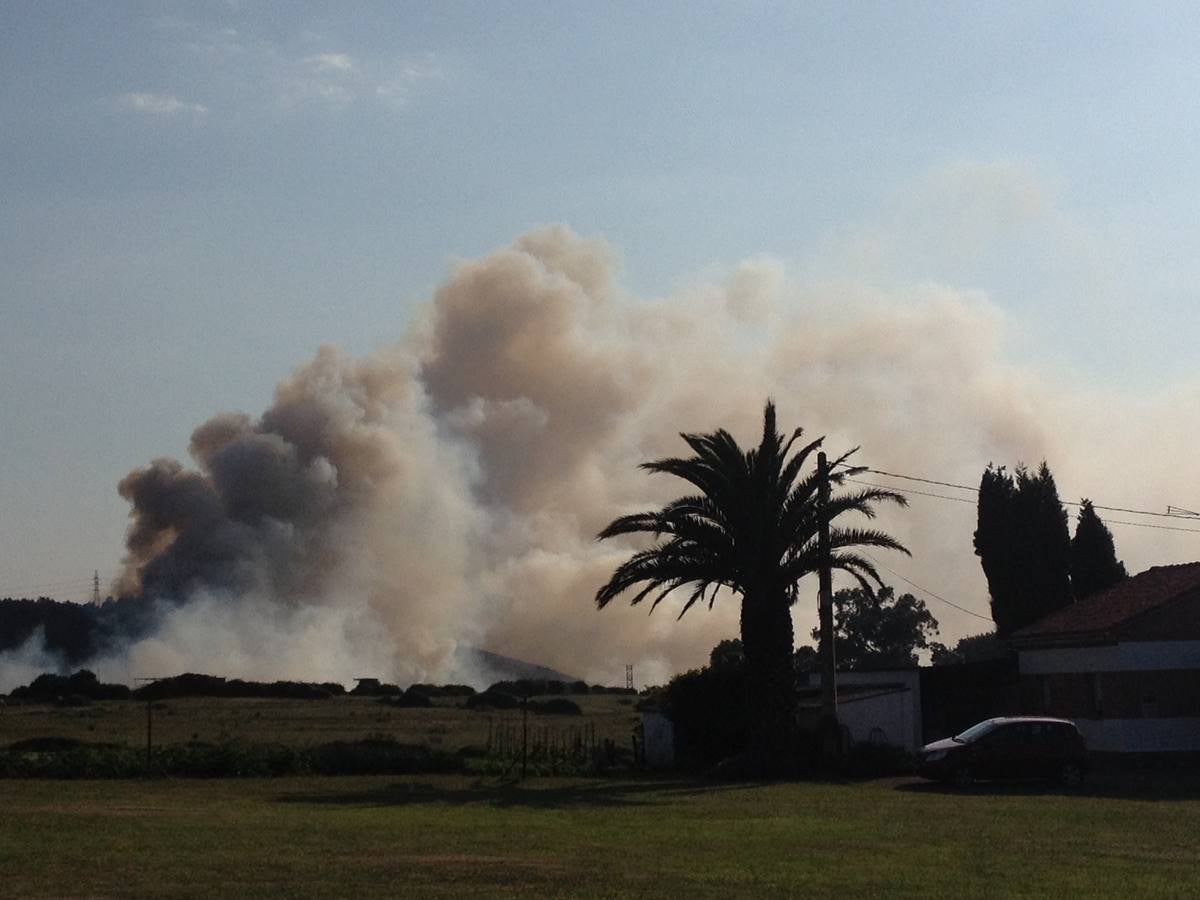 Incendio en Avilés cerca de las instalaciones de Alcoa