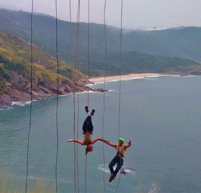 Espectaculares imágenes al borde del abismo