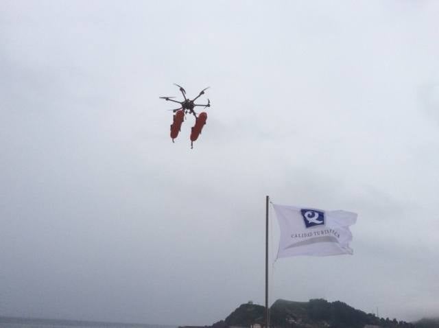 El dron de la playa de Ribadesella
