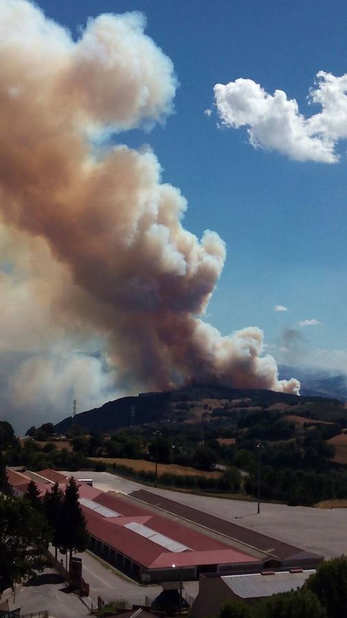 La amenaza del fuego en Tineo