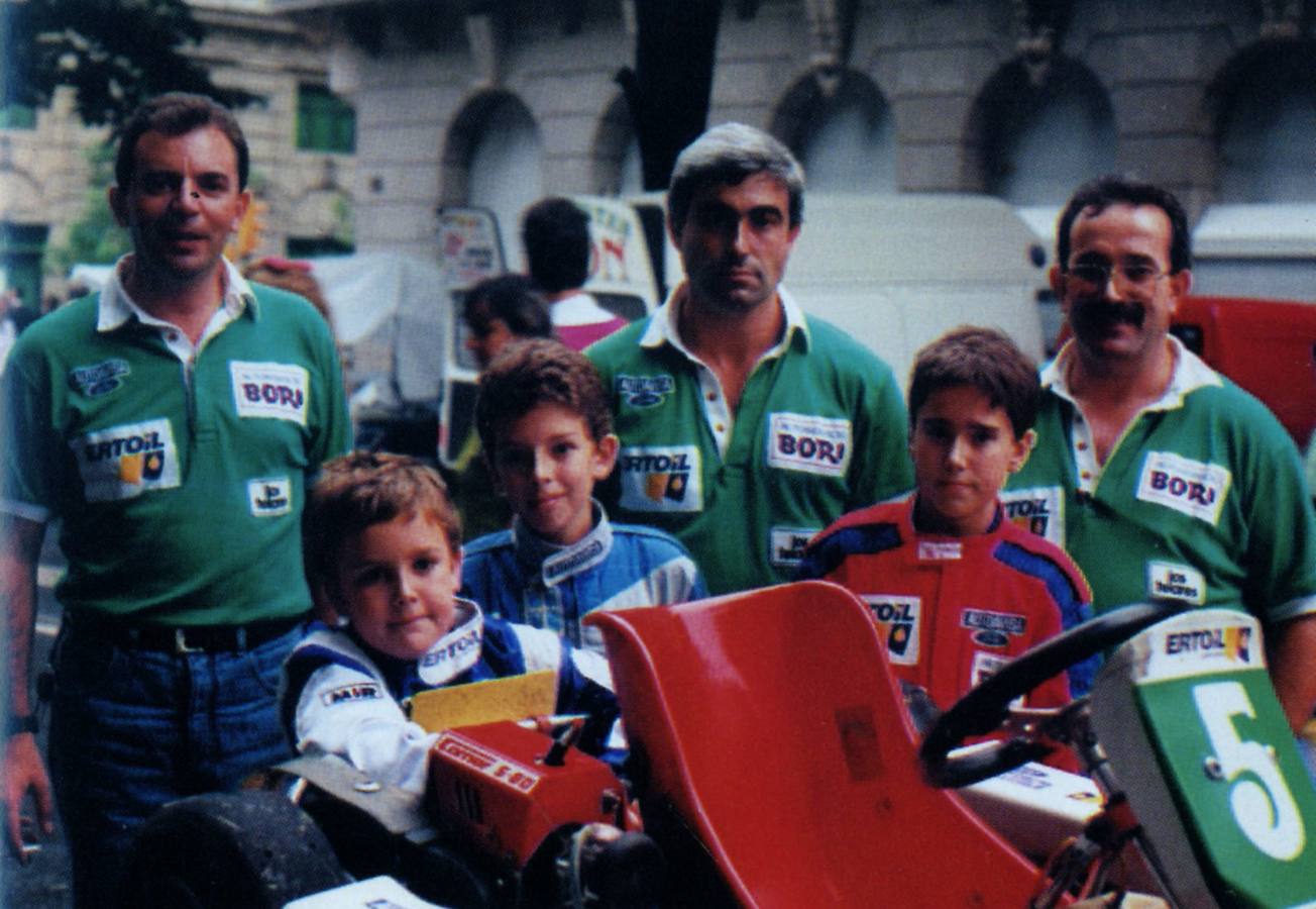 Alonso en su etapa de karting.