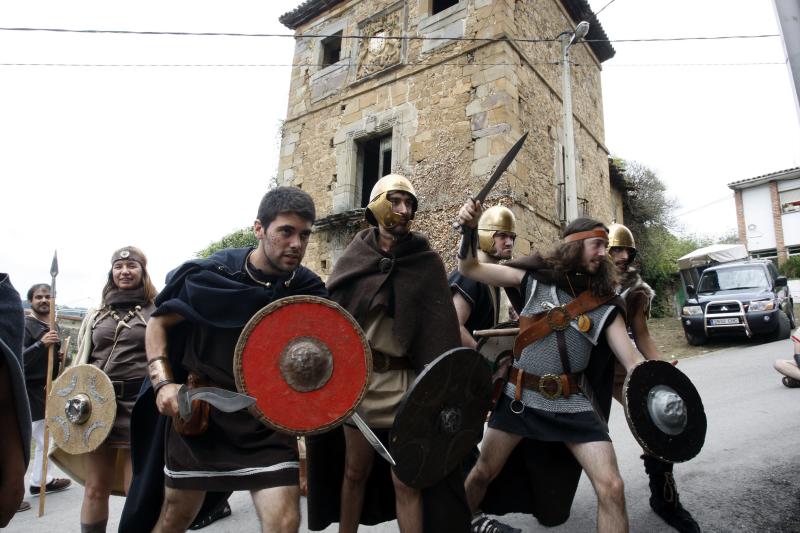 Astures y romanos se enfrentan en la batalla de Carabanzo