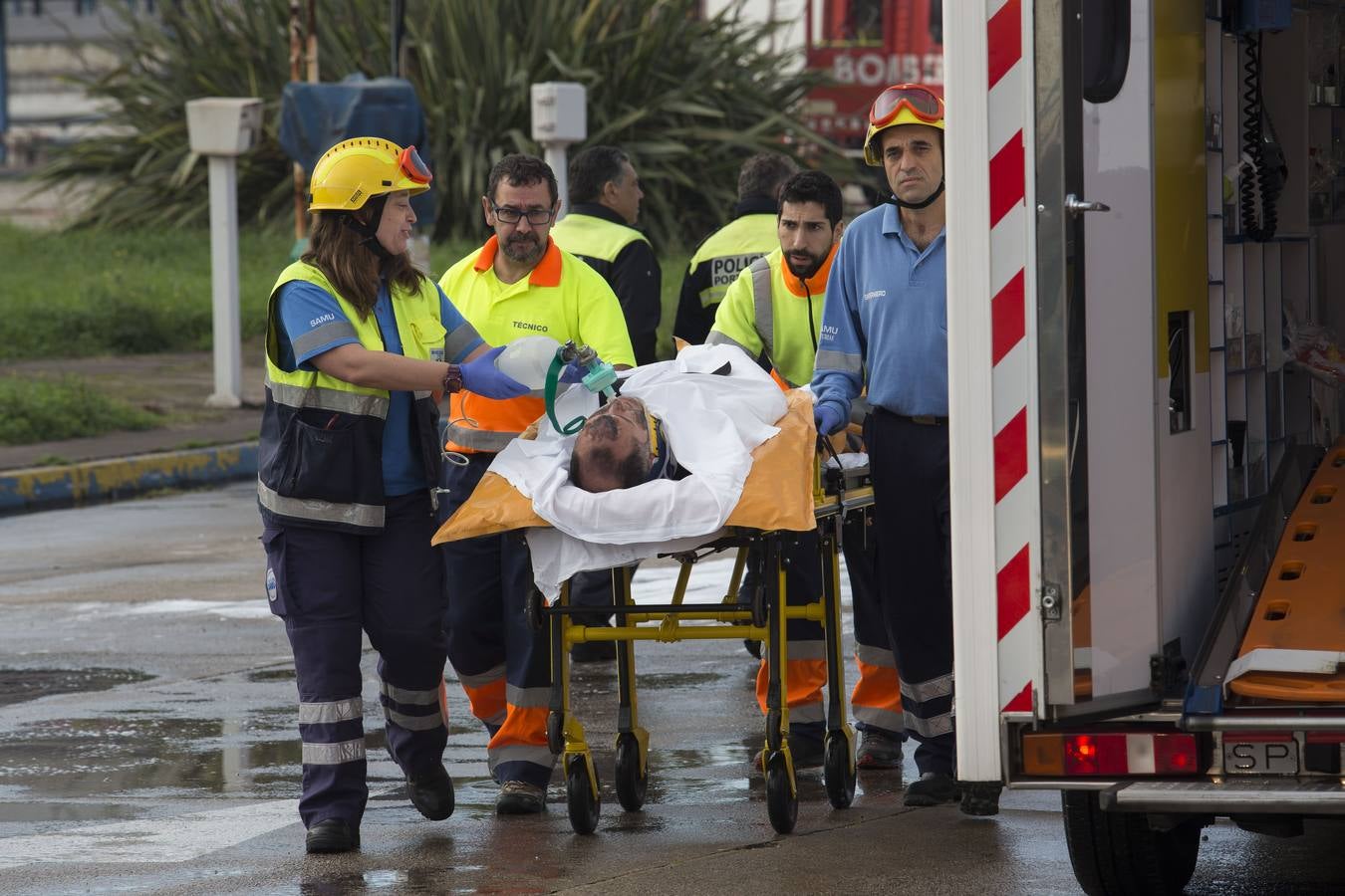 Simulacro de emergencias en el puerto de El Musel