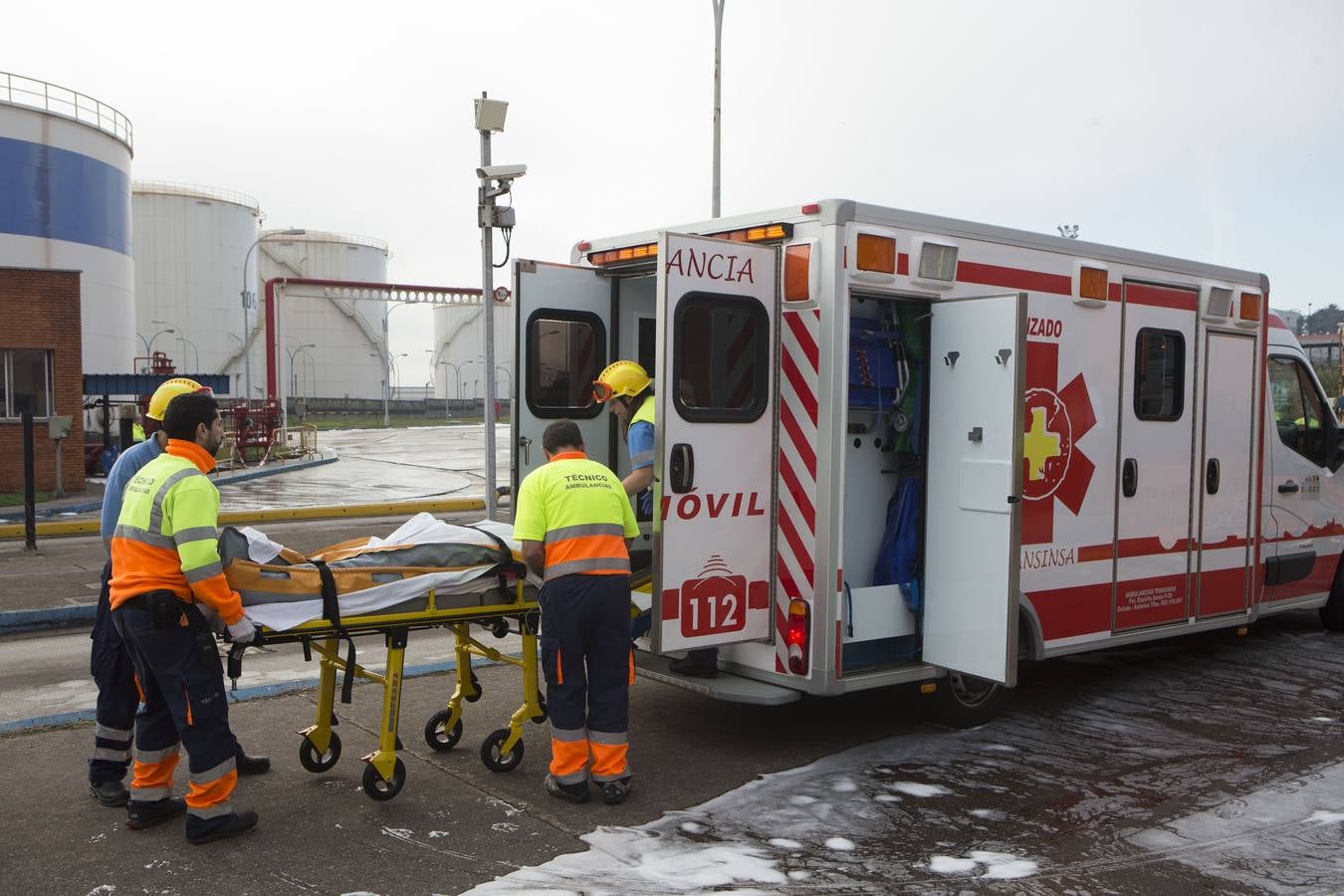 Simulacro de emergencias en el puerto de El Musel