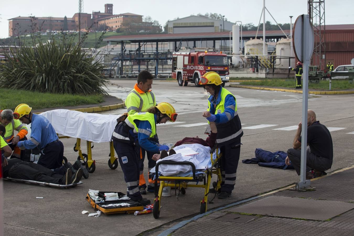 Simulacro de emergencias en el puerto de El Musel