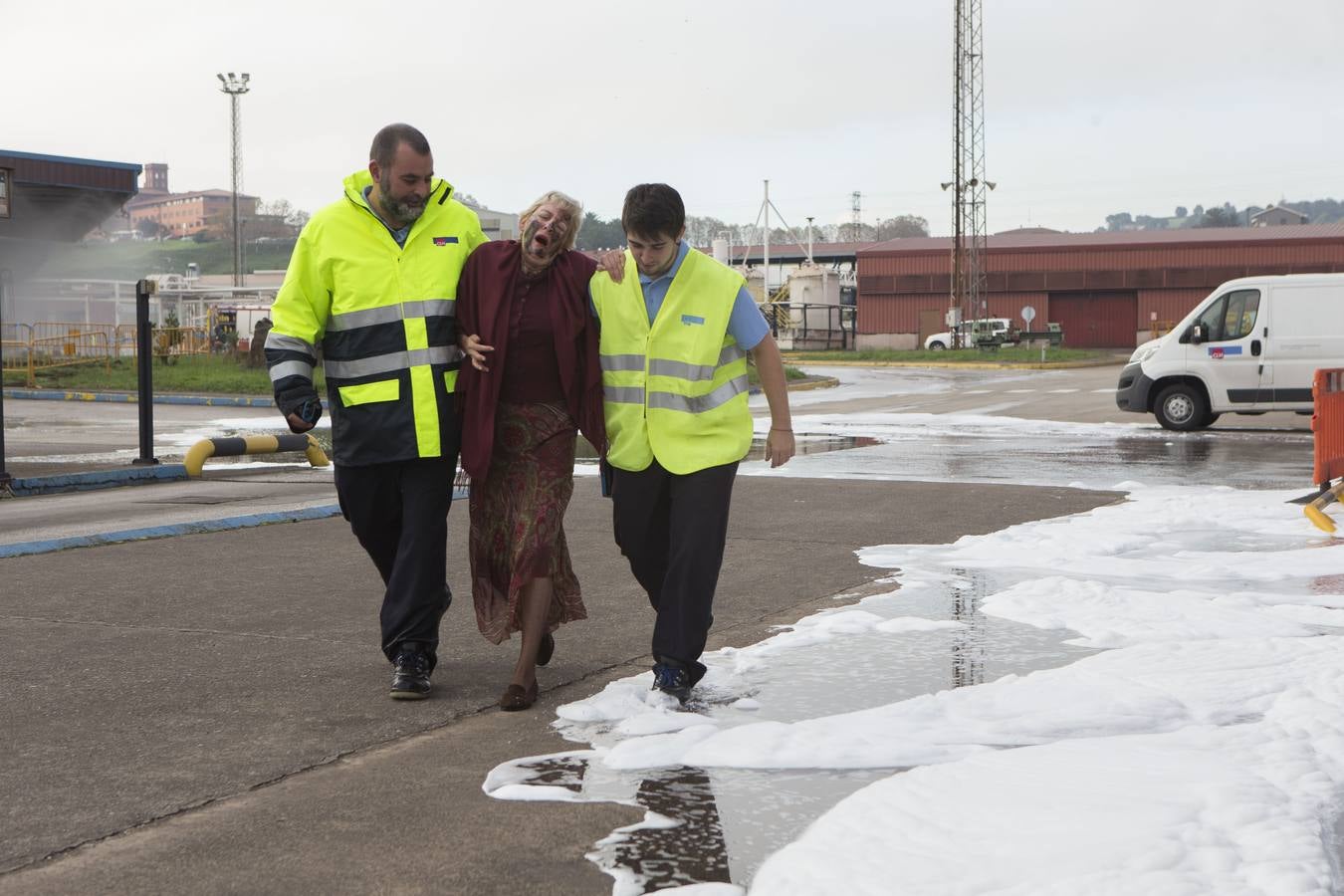 Simulacro de emergencias en el puerto de El Musel