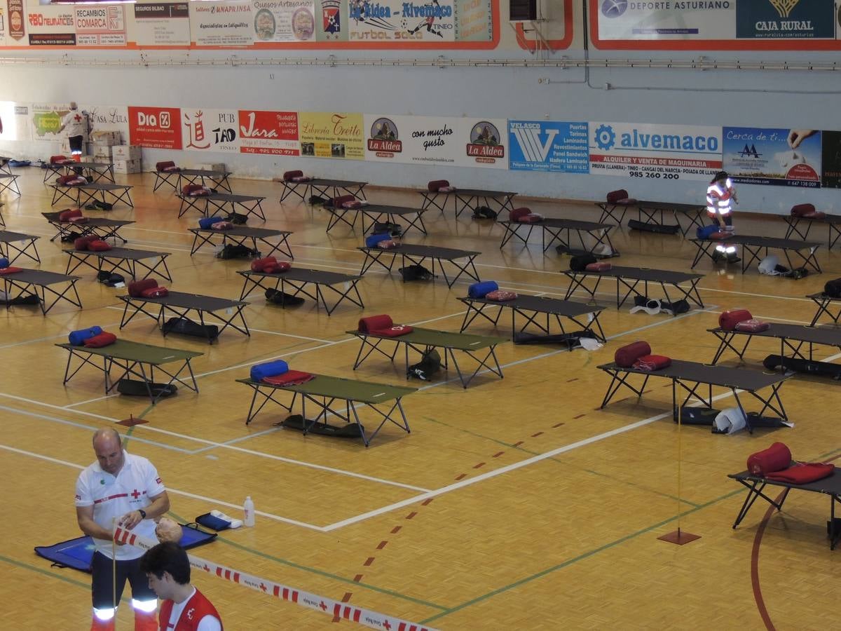 Simulacro de emergencias ante catástrofes en Tineo